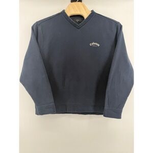 Callaway Golf Mens V-Neck Pullover Sweater Black XL Long Sleeve Athletic